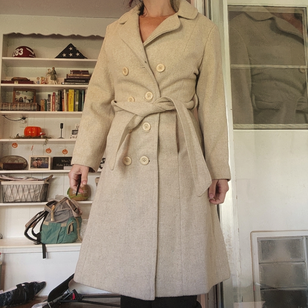 Niccolini vintage feminine winter wool pea coat